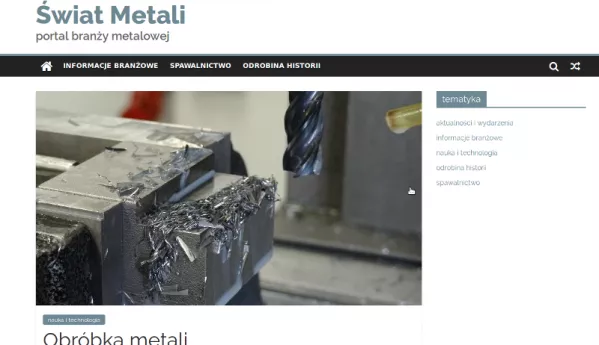 Neue Themenbereiche auf dem Portal swiatmetali.eu